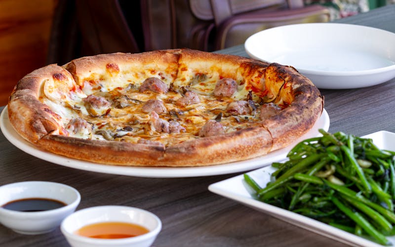 Truffle Mushroom Delight pizza with wild mushrooms and truffle oil