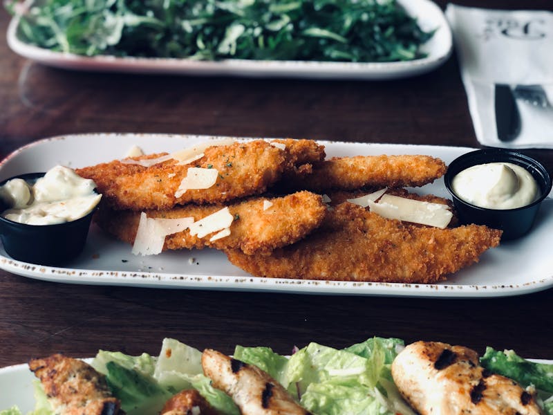 Crispy mozzarella sticks with golden breading
